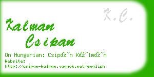 kalman csipan business card